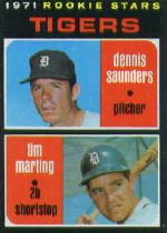 1971 Topps Baseball Cards      423     Dennis Saunders/Tim Marting RC